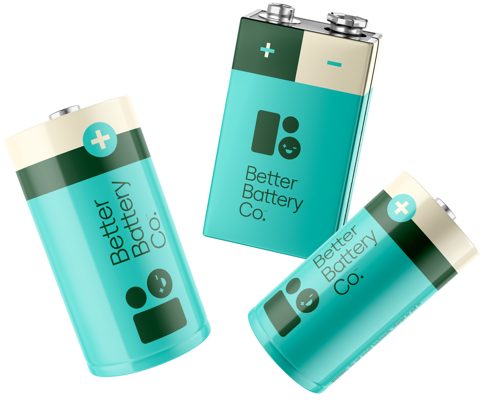 Eco Alkaline C Battery, D Battery, and 9V Battery for Recyling